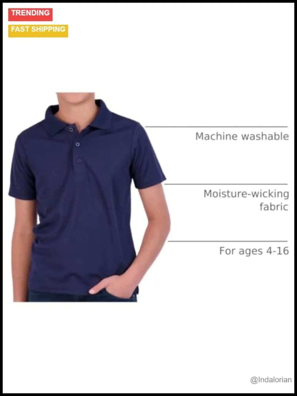 Boys Short Sleeve Polo Shirt 3-Pack Moisture-Wicking Athletic Golf School
